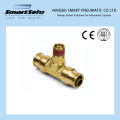 Copper Quick NPT Pipe Coupler Pneumatic Swicel Male Branch Tee DOT Push-in Fittings